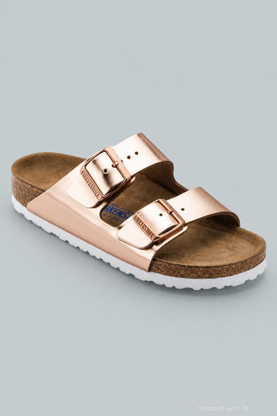 Arizona Soft Footbed Metallic Leather Sandals - Gold - 39 N - Sandal