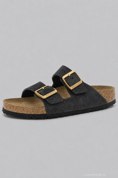 Arizona Suede Shimmer Sandal - Black Shimmering - US 6 / EU 37 - Sandal