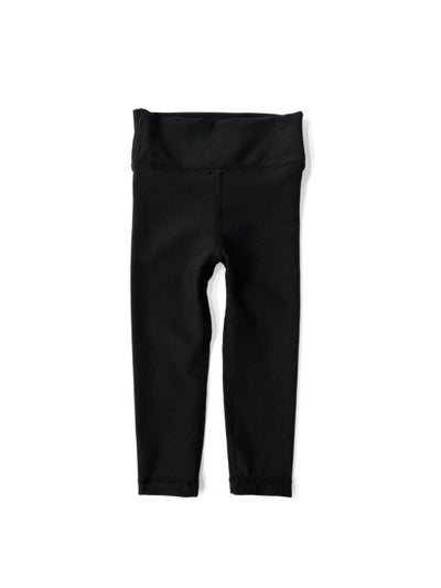 Athletic Ribbed Legging - Black - Leggings