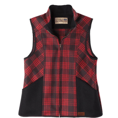 The Ida Outfitter Vest - Black/red Tartan