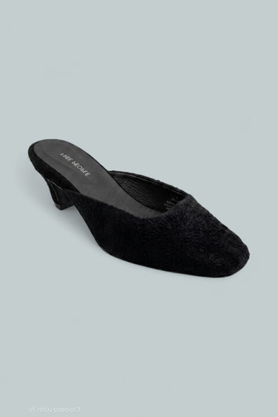Avenue Mules - Black Hairy Suede - 8 - Mules