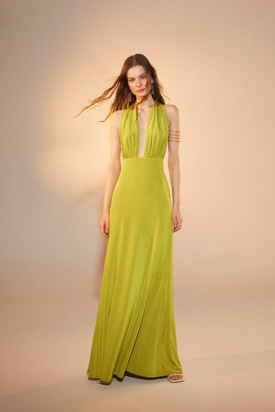 Ines Jersey Long Dress - Green