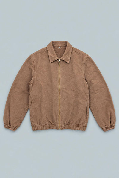 Leandra Jacket Floral Denim - Mocha Denim Jaquard
