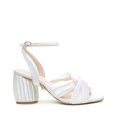 Ivory Silk Twist Sandal + Marilyn Strap - White