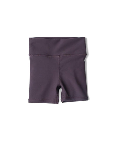 Baby Athletic Ribbed Biker Short - Plum - Shorts