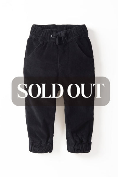 Baby Corduroy Jogger - Black - Joggers
