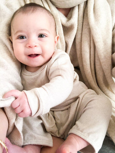 Baby Long Sleeve Cozy Tee - Oatmeal - T-shirt