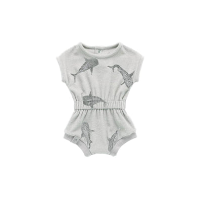 Baby Terry Romper - Heather Grey - Romper