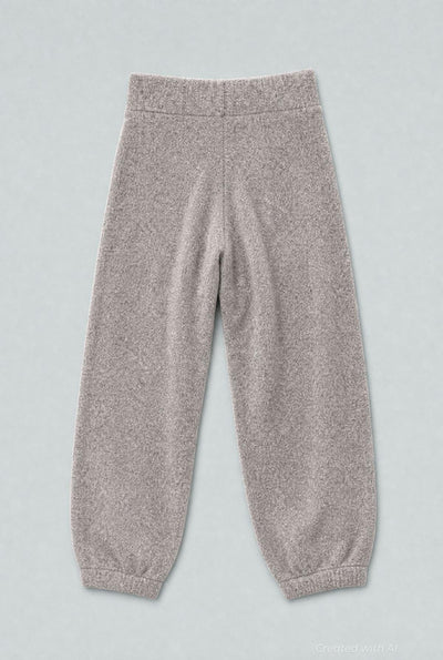 Balloon Leg Sweater Pants - Heather Gray - Pants