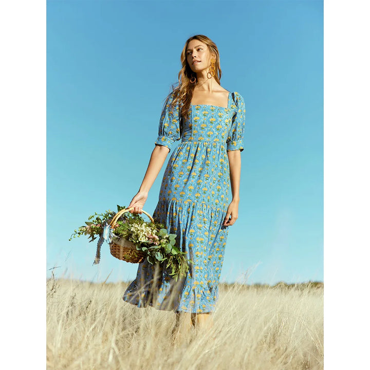 Barbara Maxi Dress - Lapis & Laguna Floral