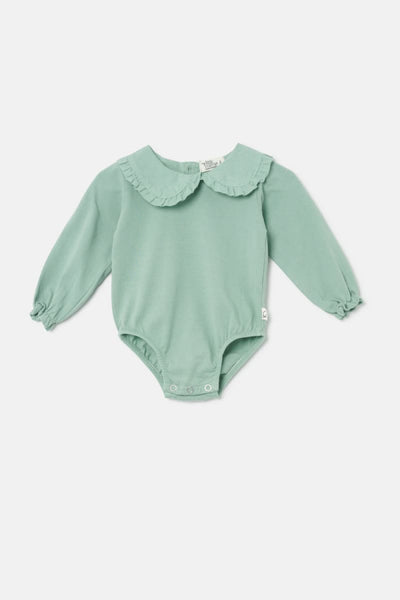 Basic Collar Baby Bodysuit - Green - 6M - Bodysuit