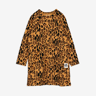 Basic Leopard Ls Dress - Beige - Dresses