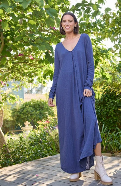 Be Clever Duo Dress - Inky Blue - Dresses