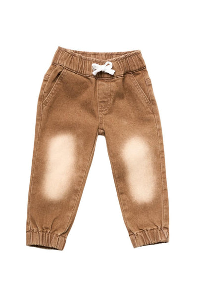Baby Imperfect Denim Jogger - Camel