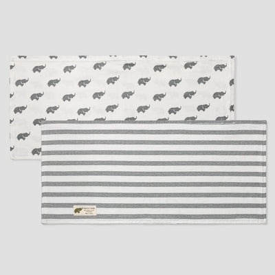 2 Pack Burp Bundle - Grey Elephant