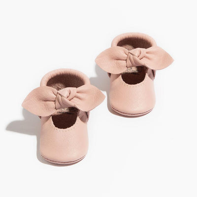 Blush Knotted Bow Baby Shoe - ’Flats - Baby Kids Adult All’