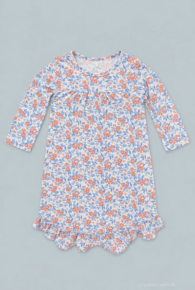 Boho Dress - Vintage Flower Pink - Dresses