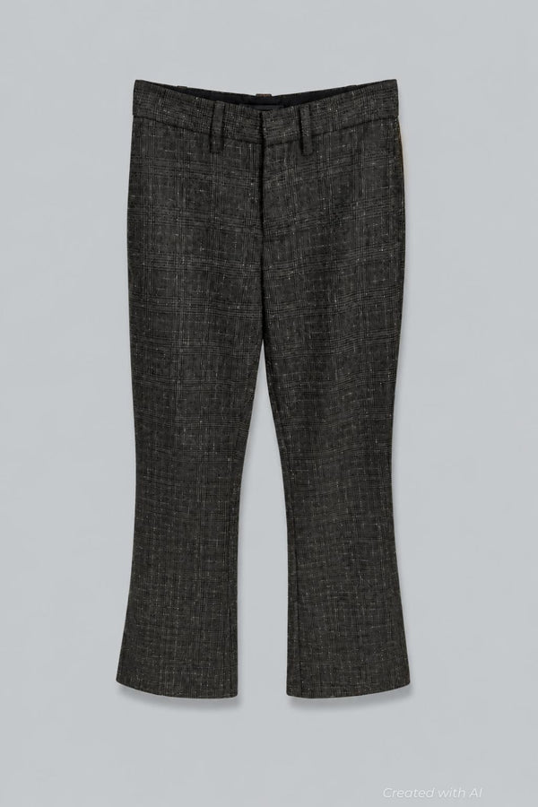 Bootcut Pants - Marrone/Nero (Brown/Black Prince Of Wales Check) - Pants