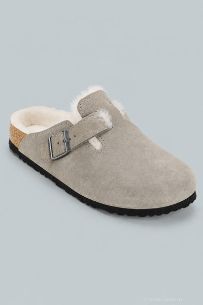 Boston Shearling Casual Clogs Narrow - Stone Natural - EU 39 - Clog