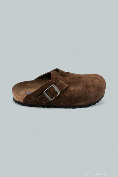 Boston Soft Footbed Suede Leather Clogs - Carafe Tonal - US 6W / 4M - Clog