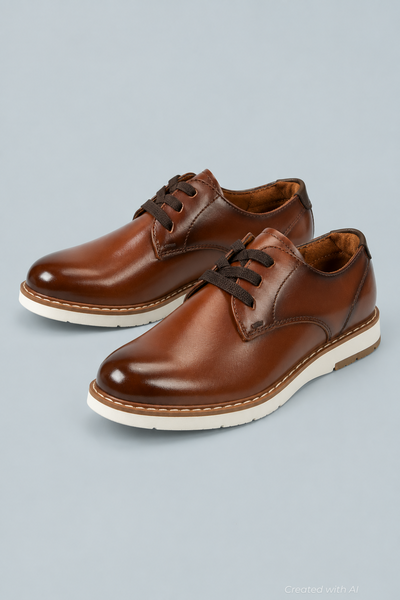 Boys Plain Toe Oxford - Cognac - 2C LITTLE KID - Oxford