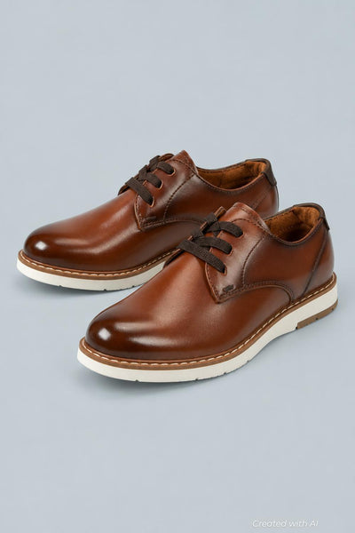 Boys Plain Toe Oxford - Cognac - 2C LITTLE KID - Oxford