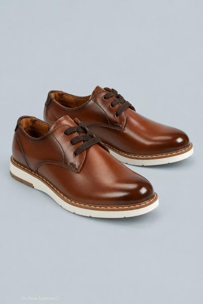 Boys Plain Toe Oxford - Cognac - 2C LITTLE KID - Oxford