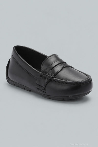 Boys Polo Ralph Lauren Telly Penny Loafer - Black - 3 CHILD - Loafers