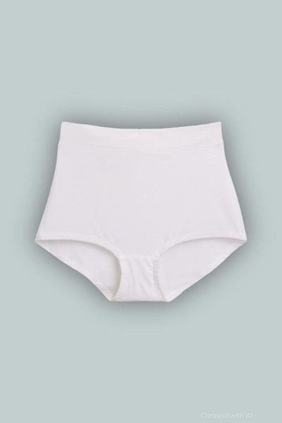 Breathe High Rise Bikini - White - Large - Underwear