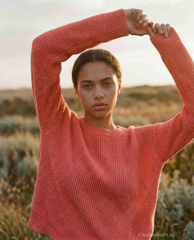 Brina Crewneck - Coral - Sweater
