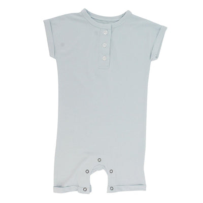 Button Romper - Powder Blue - Romper