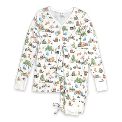 Women's Jogger & Henley Pajama Set - Egg Hunt