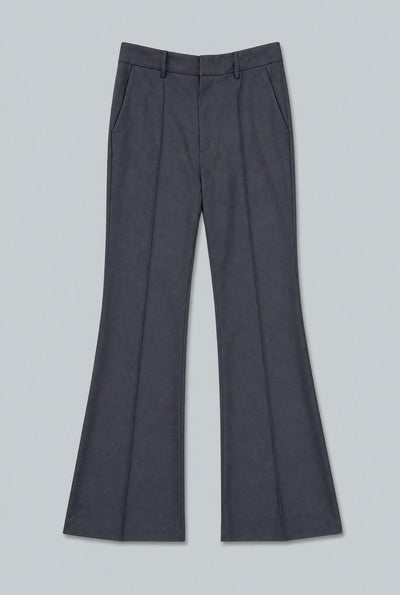 Flared Basic Trousers - Black