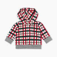 Printed Hoodie - Festive Plaid