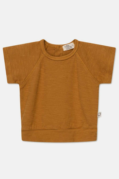 Double-face short-sleeves baby sweatshirt - Oil