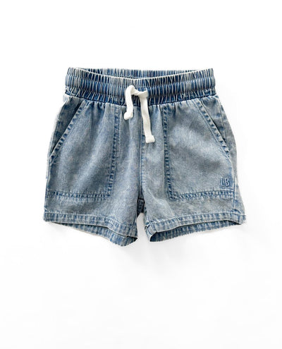 Baby Girls Chambray Short
