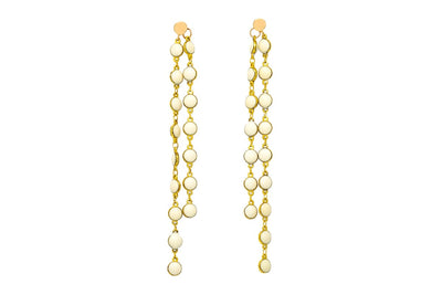 Love Story White Dangle Earrings