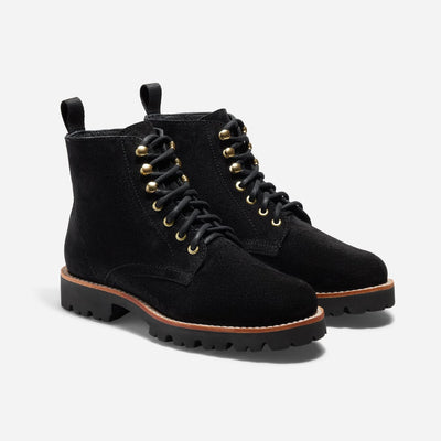 Go-To Lace Lug Boot - Black