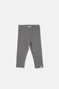 Soft rib baby leggings - Grey