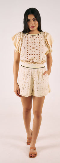 Opal Shorts - Ecru