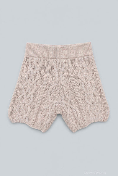 Cableknit Long Shorts - Oatmeal - Shorts