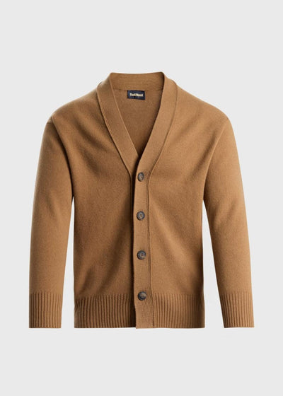 Camel Wool Buttonup Cardigan - Camel - Cardigan