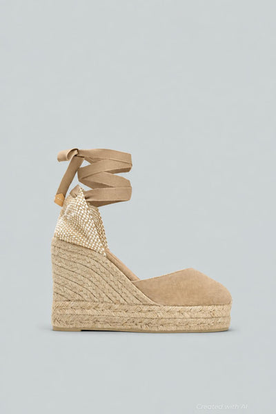Carina Metallic-Linen Espadrilles Wedge - Yellow - 39 EU / 8 US - Espadrille