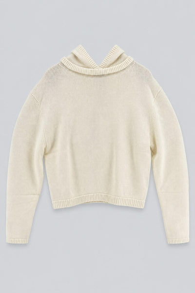 Cashmere Blend Hoodie - Ivory - Hoodie