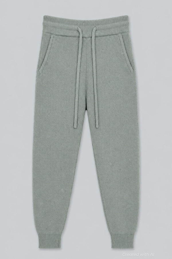 Cashmere Blend Joggers - Sage - Joggers