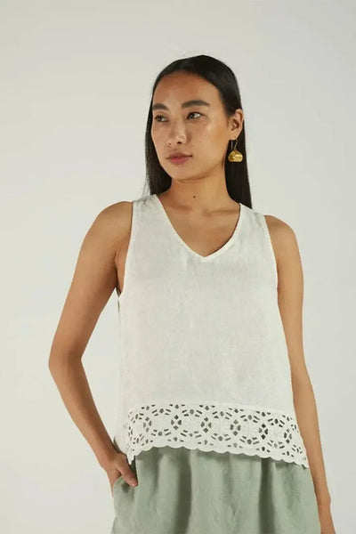 Sunkissed Shoulders Top - Shell Off-White - 3XL - Tank Top
