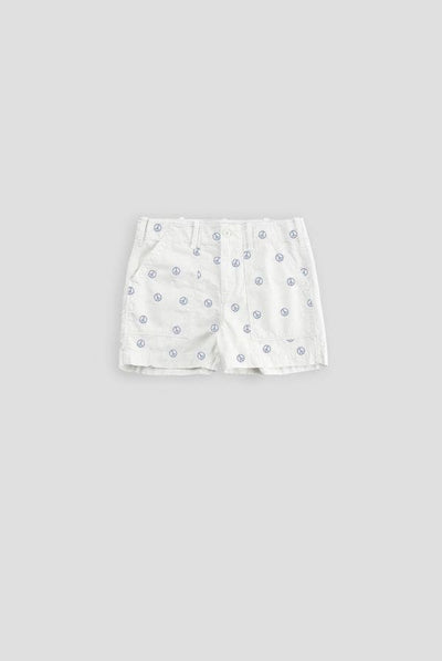 Surplus Short Shorts (Peace Sign) - White