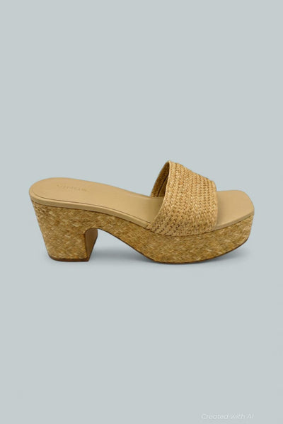 Clarita Platform Sandals - Dark Wheat - 8 - Sandals