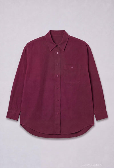 Classic Button Up - Burgundy - Button Down Shirt