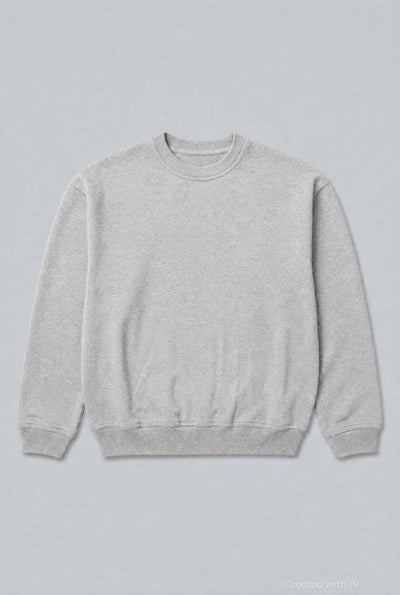 Classic Crew Neck Sweatshirt - Heather Gray - Crewneck Sweatshirt